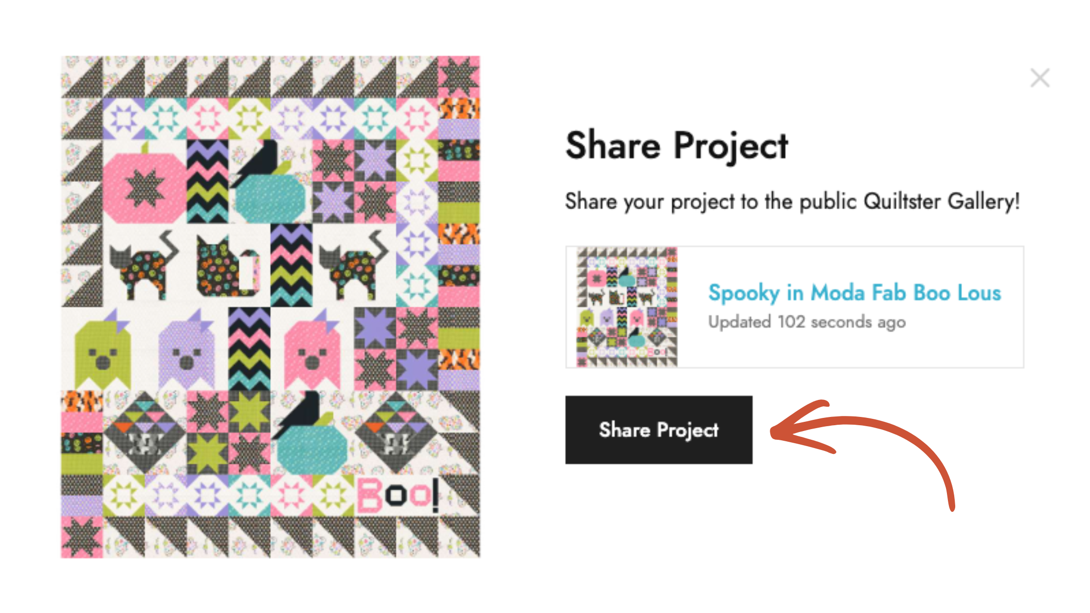 Sharing Your Quiltster Project